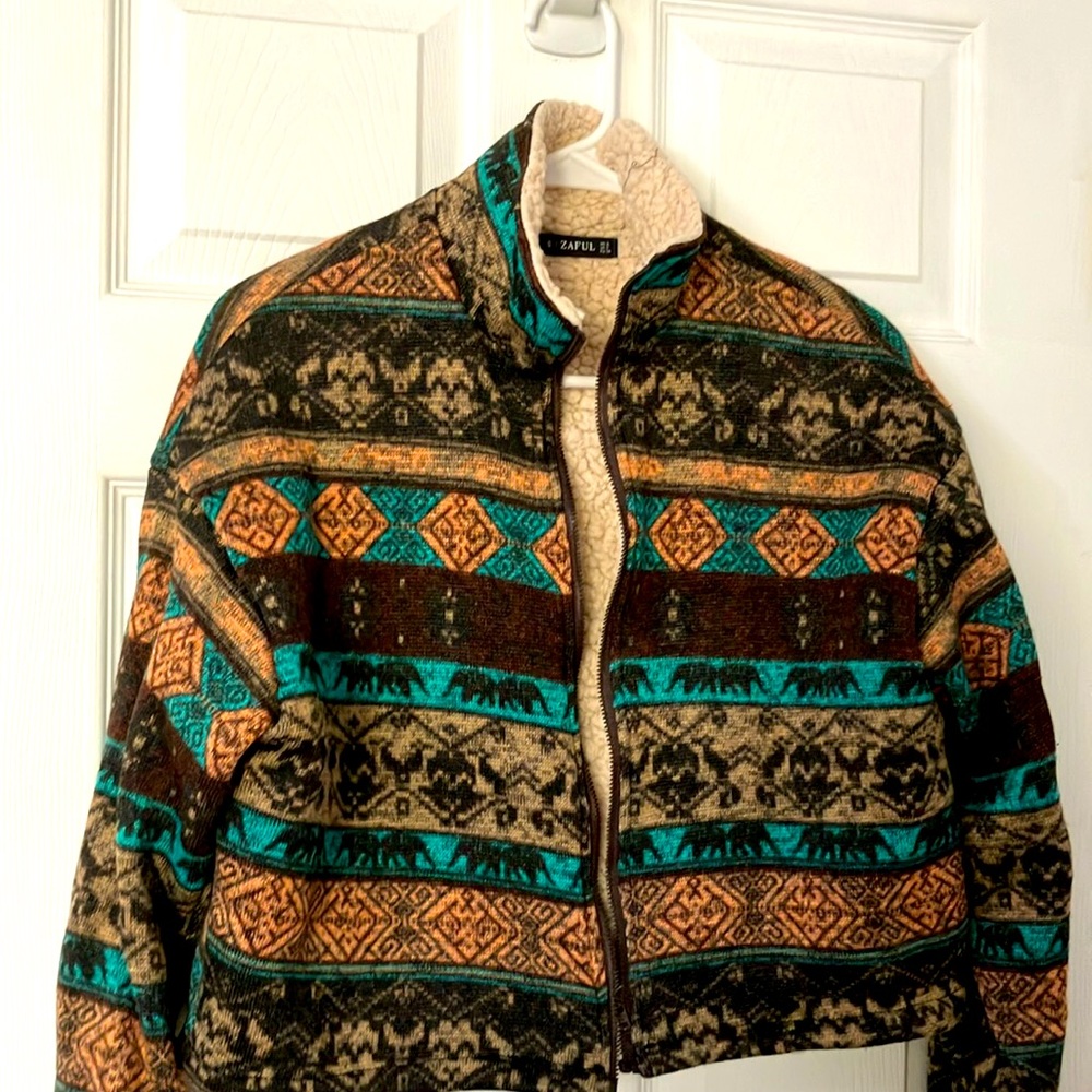 Zaful Multicolor Patterned Jacket